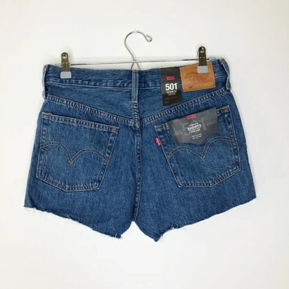 LEVI'S 501 High Rise Logo Drawstring Shorts  - Picture 3 of 7